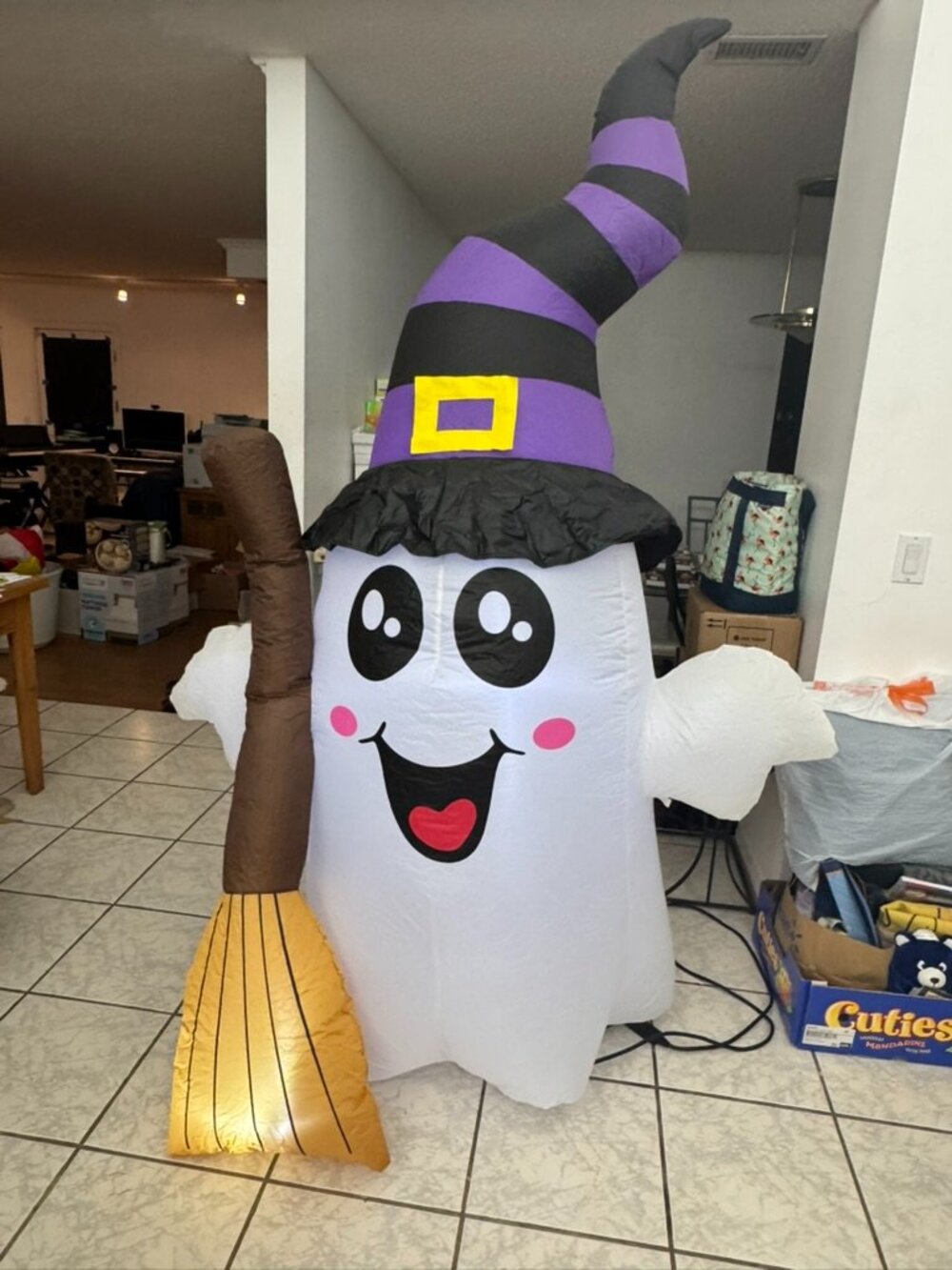 6.2ft GOOSH Halloween Inflatable Ghost With Broom